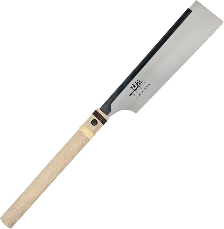 SUIZAN Dozuki 9.5-Inch Dovetail Pull Saw, Professional Japanese Crossc