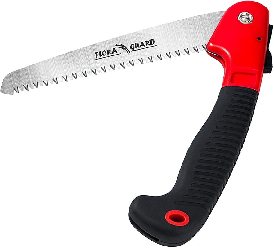 FLORA GUARD 7.7-Inch Folding Pruning Saw with Triple-Cut Razor Teeth f