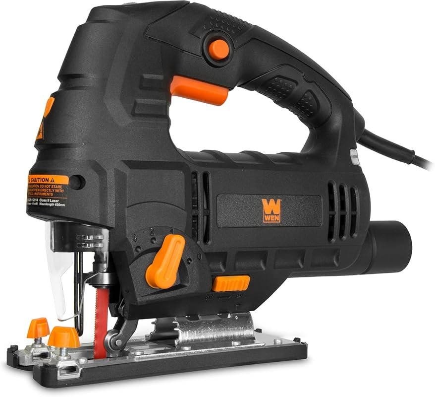 WEN 33606 6.6-Amp Variable Speed Orbital Jig Saw with Laser and LED Li