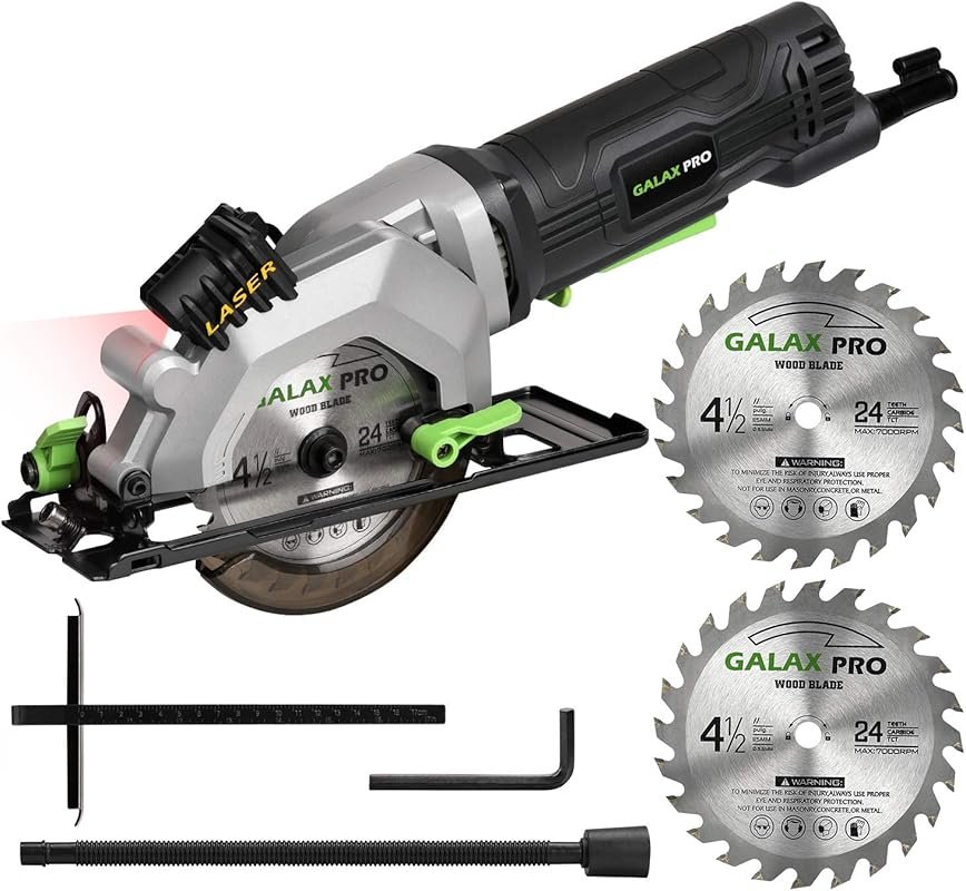 GALAX PRO 4-Amp Circular Saw with Laser Guide, 3500RPM Compact 4-1/2 I