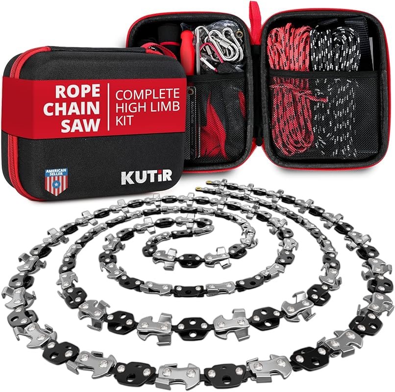 55-Inch High Limb Rope Saw, 360 Chain Saw with Dual-Sided Blades and H