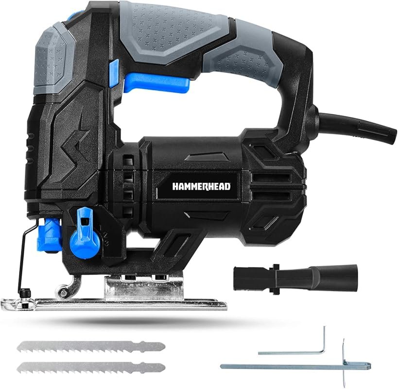 Hammerhead HAJS048 4.8-Amp Variable Speed 3/4-Inch Jig Saw with Wood B