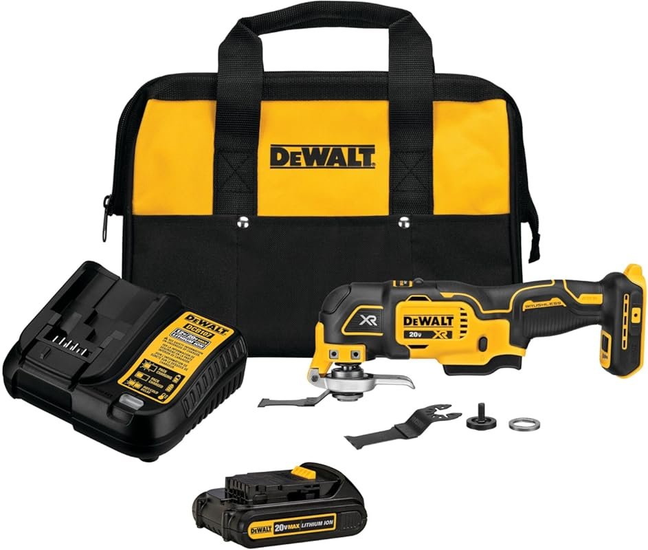 DEWALT 20V MAX XR Oscillating Multi-Tool Kit, Brushless Cordless, 3-Sp