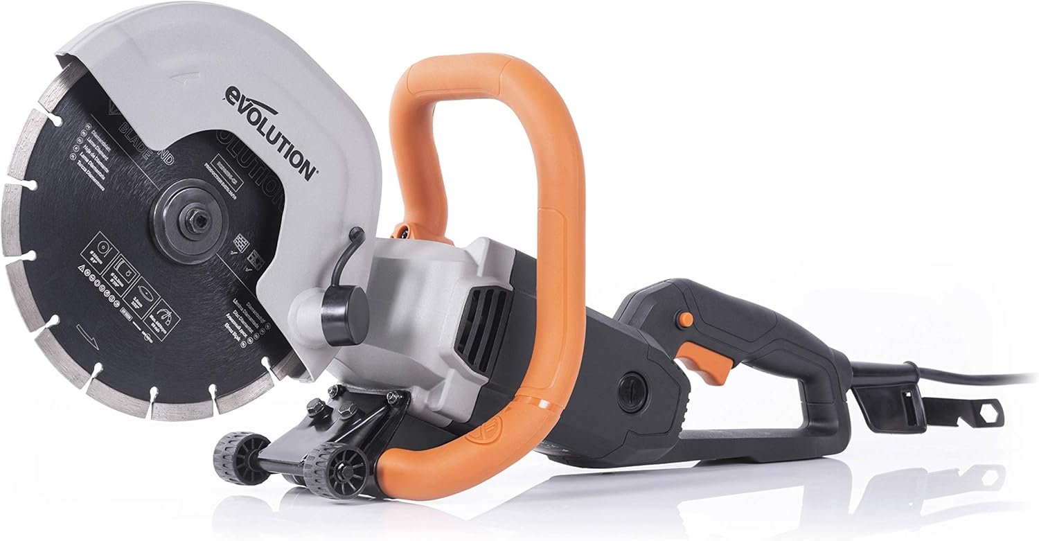 Evolution R230DCT 9-Inch Electric Concrete Saw with Diamond Blade, 15A
