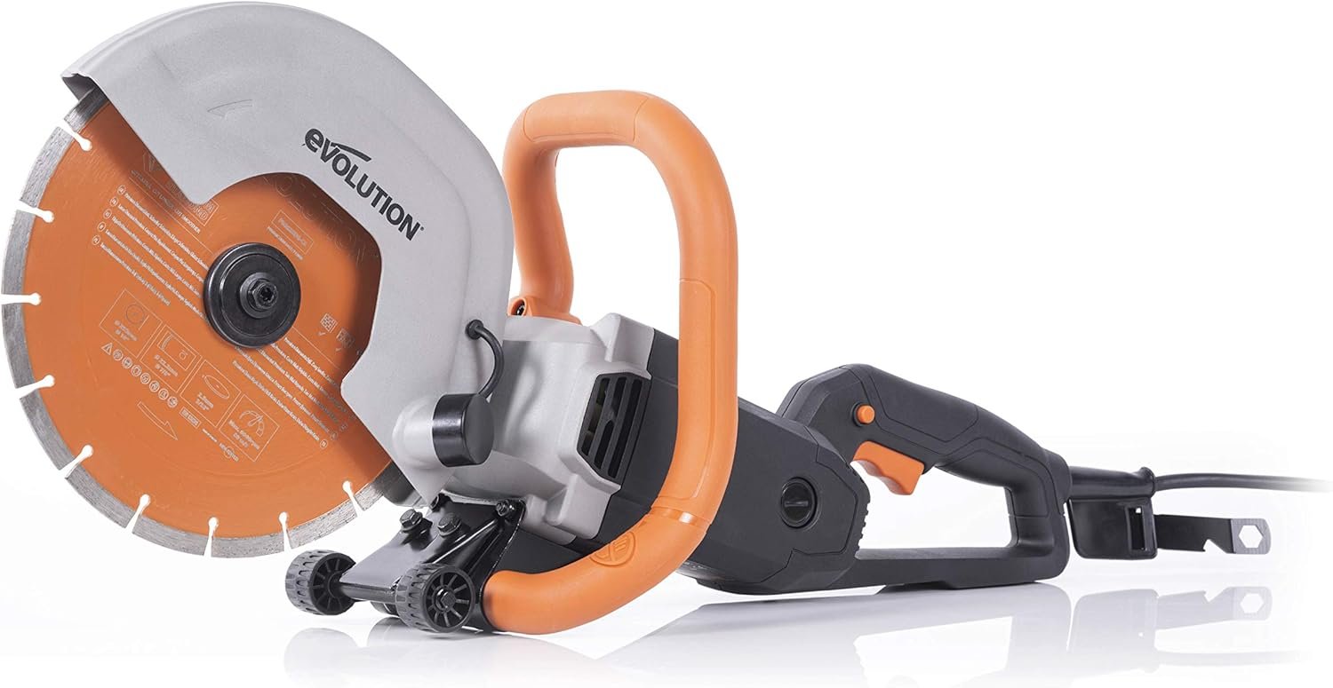 Evolution R255DCT 10-Inch Electric Concrete Saw with Diamond Blade