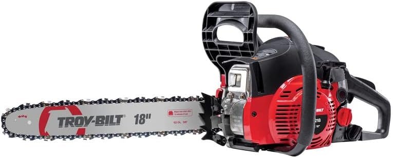 Troy-Bilt 42cc 18-Inch Gas Chainsaw for Yard Cutting