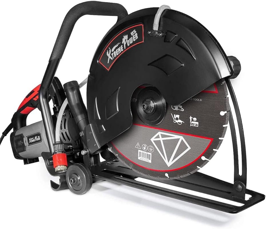 XtremepowerUS 3200W 16-Inch Electric Concrete Cut-Off Saw, Wet/Dry Mas