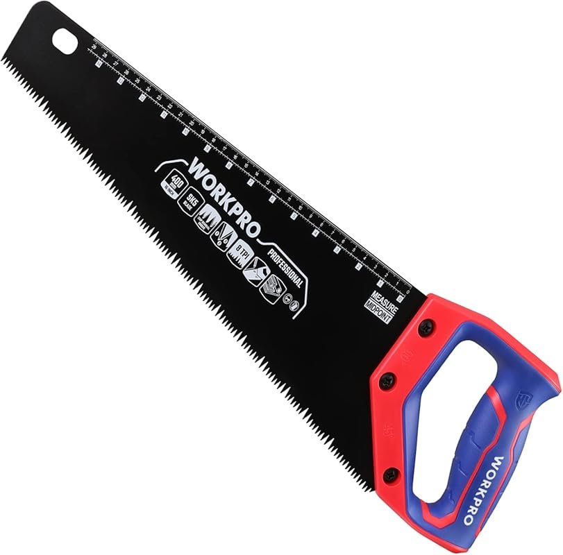 WORKPRO 16-Inch Universal Handsaw with Non-Slip Handle for Wood, Lamin