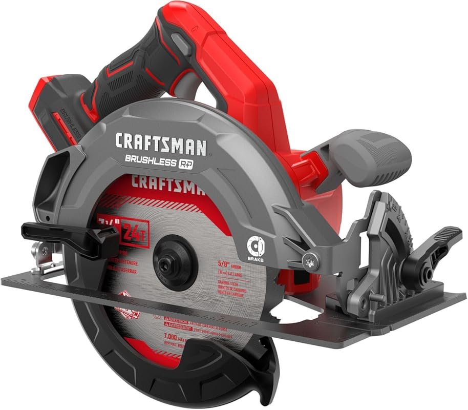 CRAFTSMAN V20 RP Cordless 7-1/4-Inch Circular Saw, Bare Tool Only, Pow
