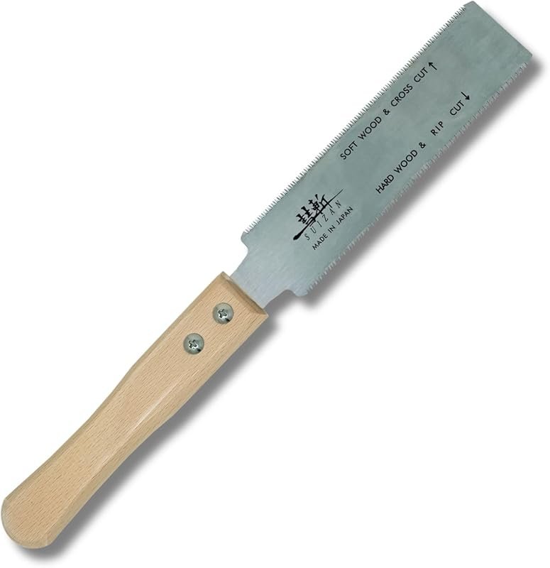 SUIZAN 6-Inch Ryoba Double Edge Japanese Pull Saw for Fine Woodworking