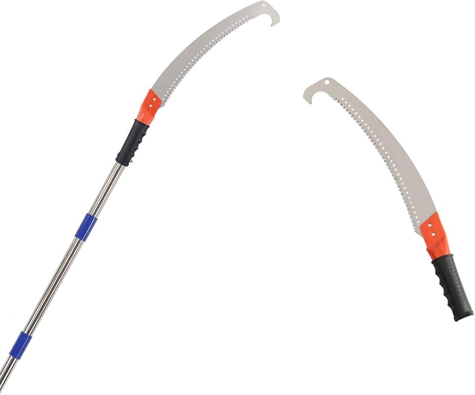 14FT Manual Pole Saw for Tree Trimming and Branch Cutting in Yard and