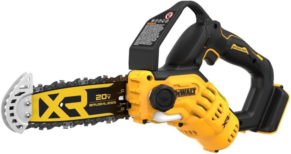 DEWALT CRDLS 20V 8-Inch Cordless Pruning Chainsaw for Tree Trimming
