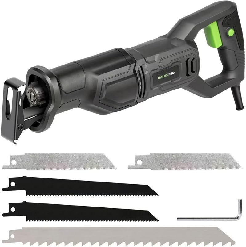 GALAX PRO 6.0 Amp Corded Reciprocating Saw for Wood, Metal, and PVC Pi