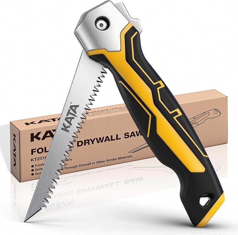 KATA Folding Drywall Jab Saw with Soft Grip Handle and 7TPI Blade