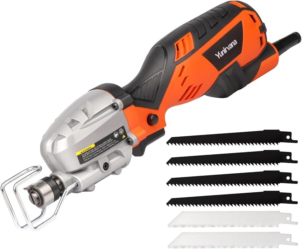 Yunirvana 5.0-Amp Variable-Speed Reciprocating Saw, 3000 SPM, 1/2-Inch