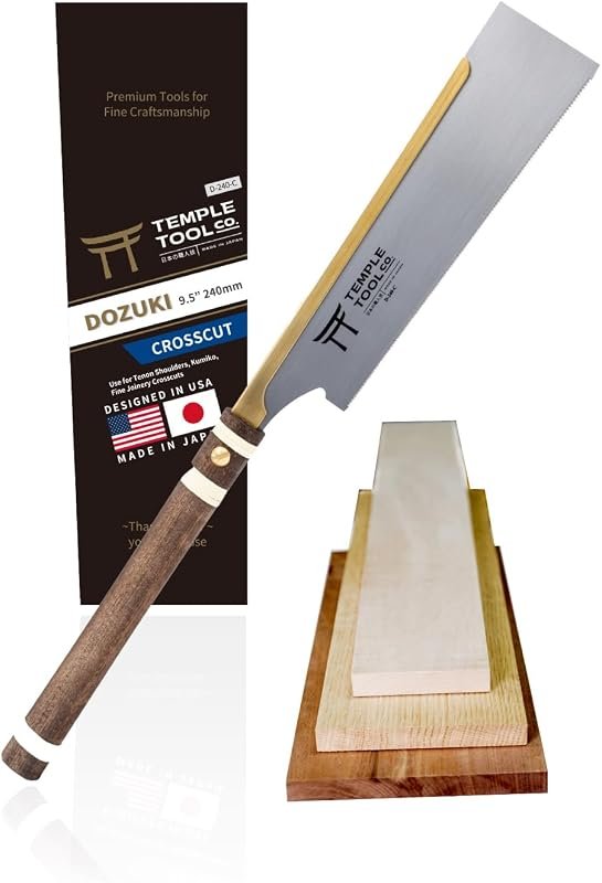 Temple Tool Co. Japanese Pull Saw, 9.5-Inch Crosscut Joinery Saw