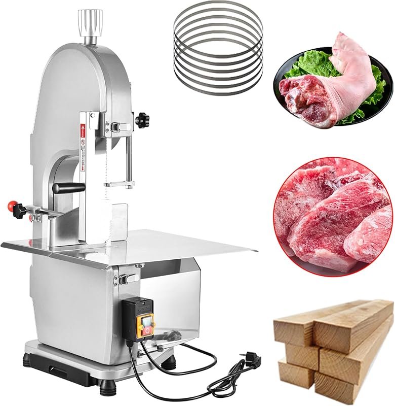 Commercial 1500W Electric Bone Saw Machine with Stainless Steel Workbe
