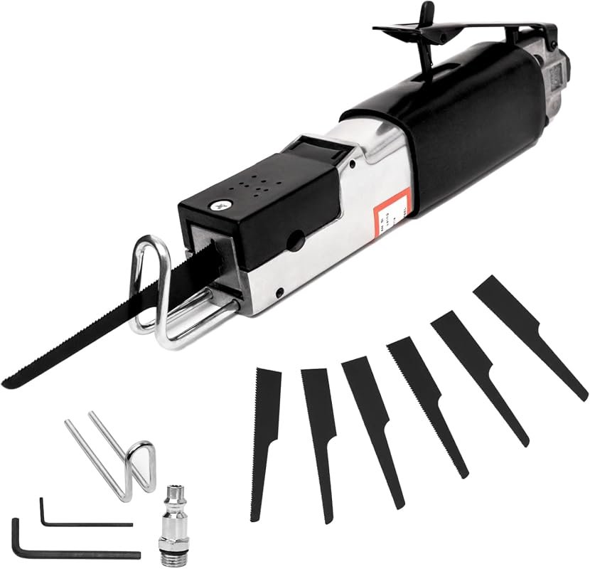 Air Reciprocating Saw with 6 Blades for Metal Sheet Cutting and Auto R