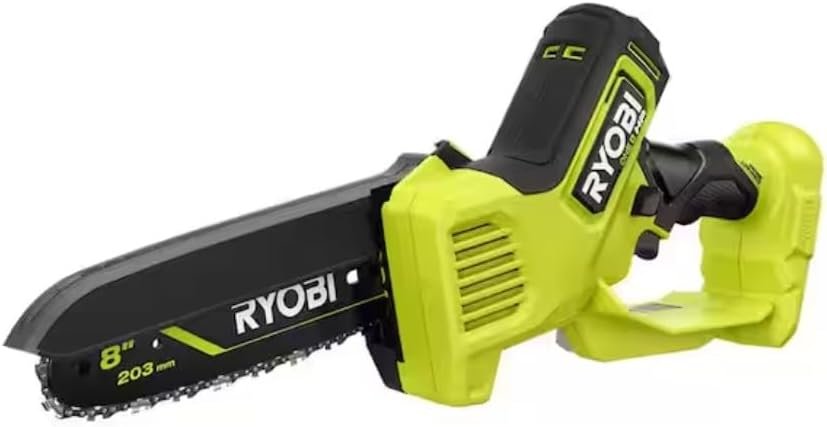 RYOBI 18V Brushless 8-Inch Compact Pruning Mini Chainsaw, Tool Only