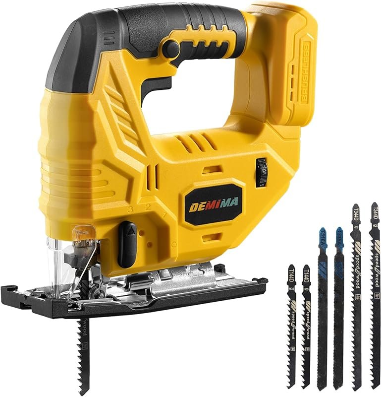 Cordless Jig Saw for Dewalt Battery, 3200RPM, LED Light, 45° Bevel Cut