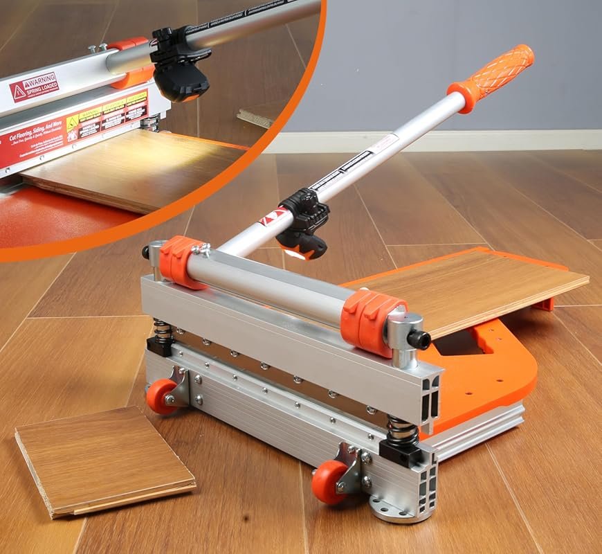 CUTTEREX 13-Inch Vinyl Floor Cutter with Wheels, LED Light, HSS Blade