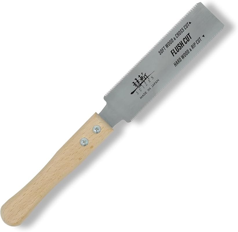 SUIZAN 6" Japanese Flush Cut Pull Saw for Professional Woodworking