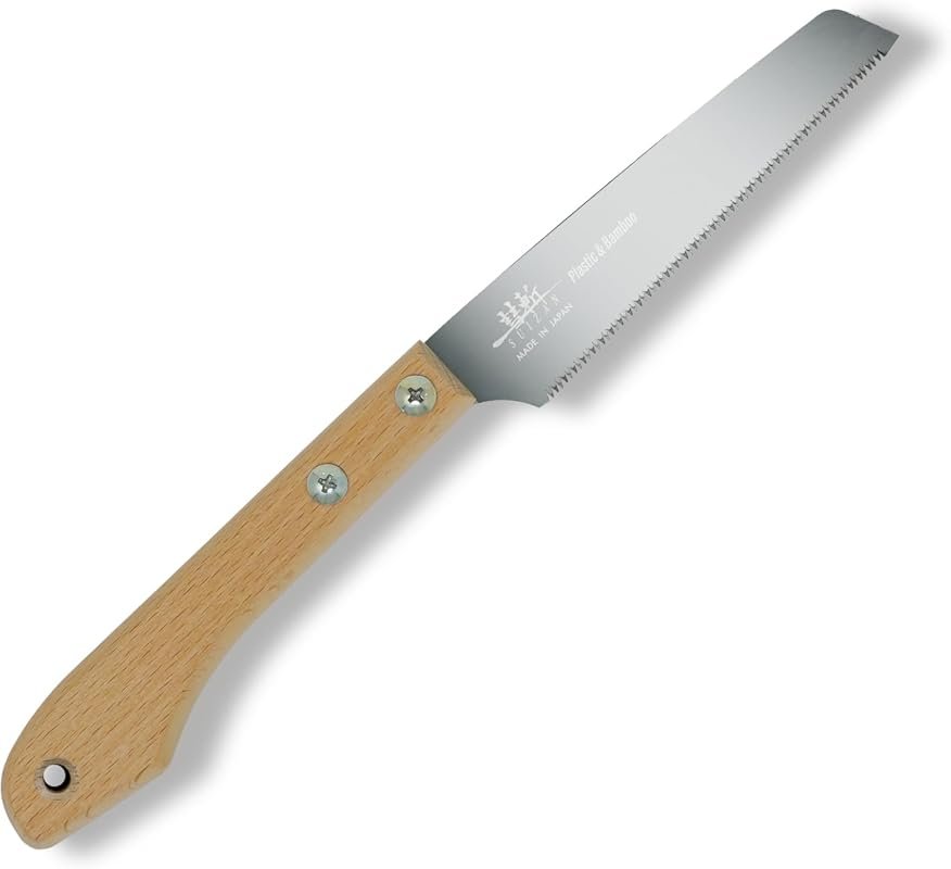 SUIZAN 5-Inch Small Hand Saw for Plastic and Bamboo, Compact Japanese 