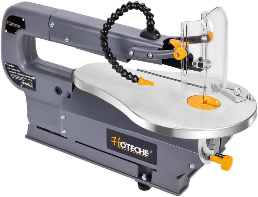 Hoteche 16-Inch Variable Speed Scroll Saw with Tilting Table and Dust