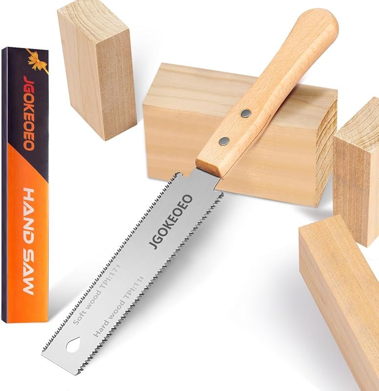 Japanese 6-Inch Double-Edge Flush Cut Saw, SK5 Flexible Blade, Wood Ha