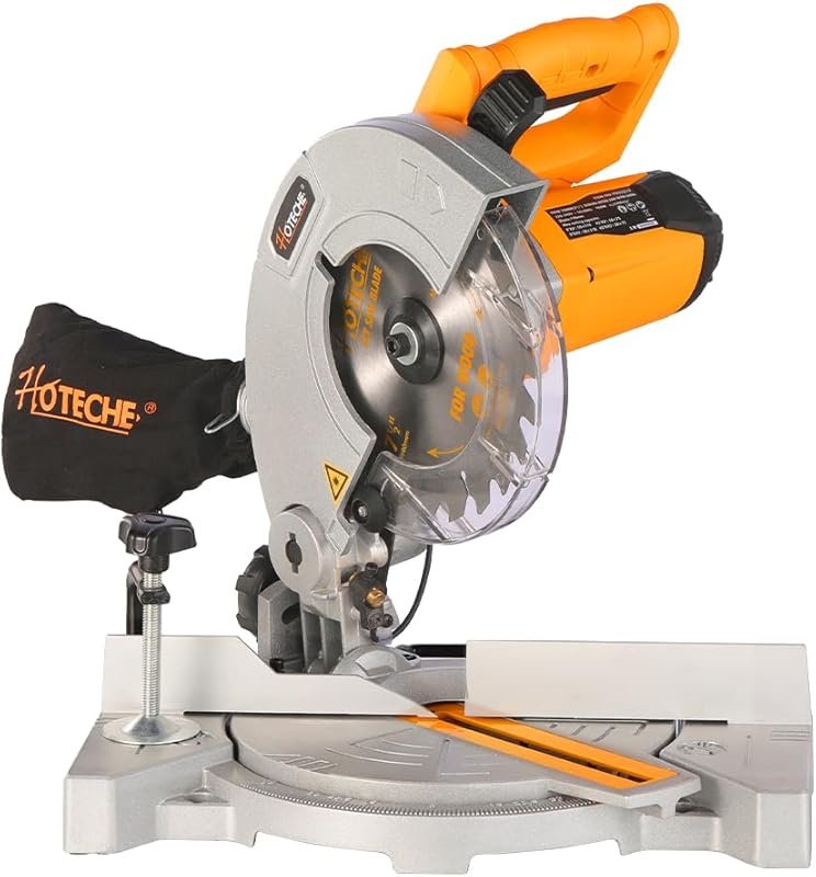 Hoteche 7-1/4-Inch 7.5A Compound Single Bevel Miter Saw with Laser for