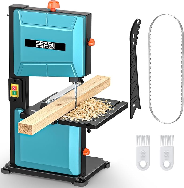 SEESII Benchtop Band Saw for Woodworking with 8-Inch Cutting Width and