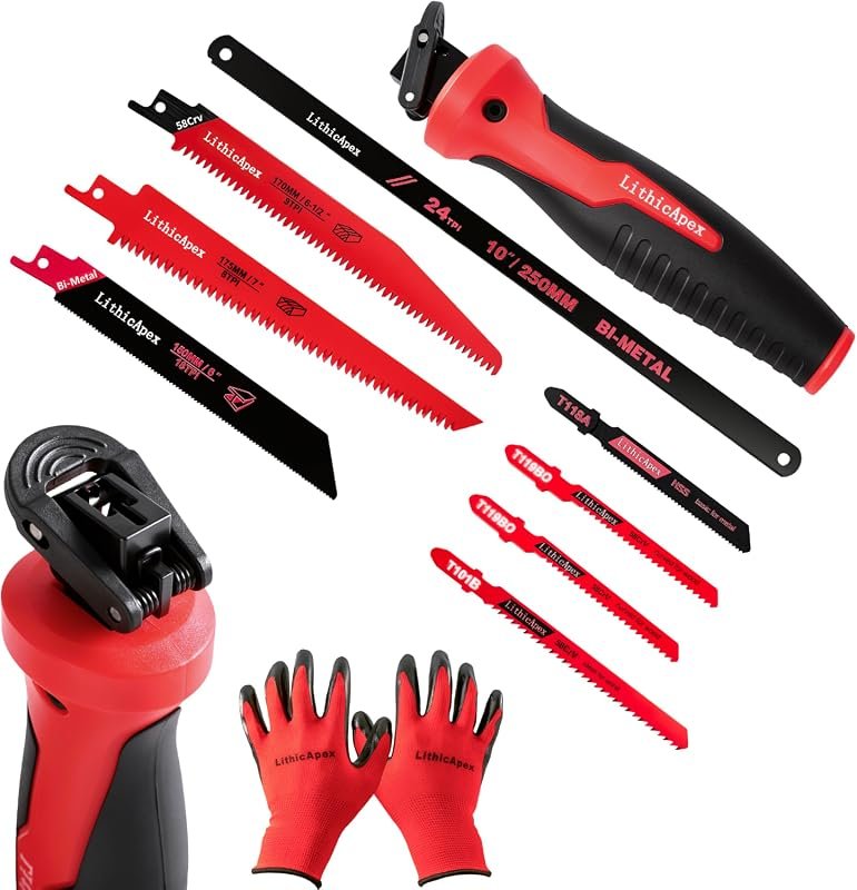 8-in-1 Multi-Blade Hand Saw with Quick-Change Mechanism for Drywall, W