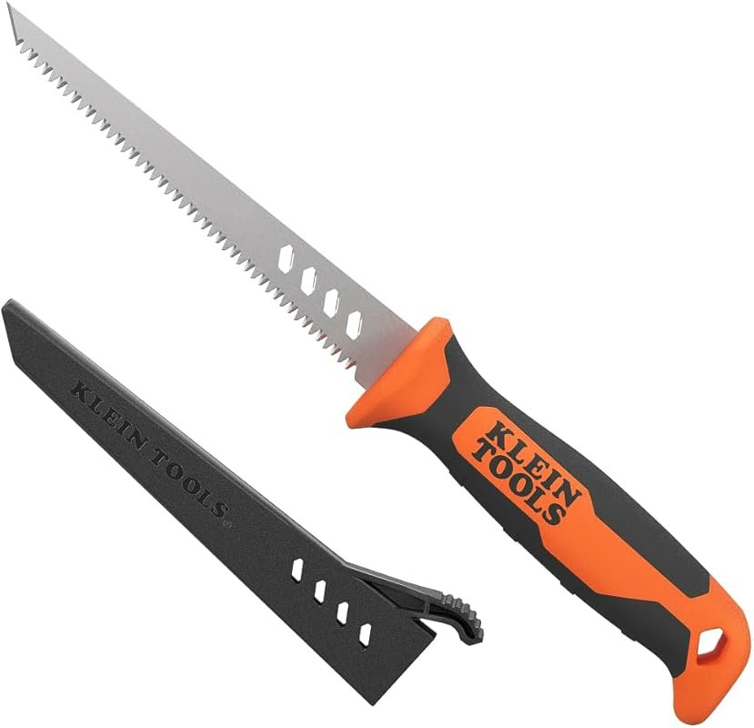 Klein Tools Fixed Blade Rasping Jab Saw with Sheath, Triple Ground Tee