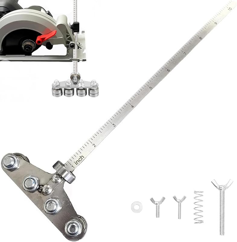 24-Inch Stainless Steel Circular Saw Guide Rail, Adjustable Rip Cut Ca