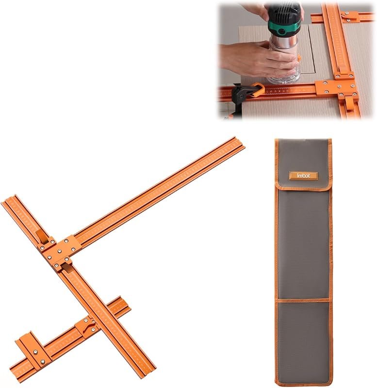 Imbot Track Saw Aluminum Alloy Guide Rail Connection Kit for 90° Panel