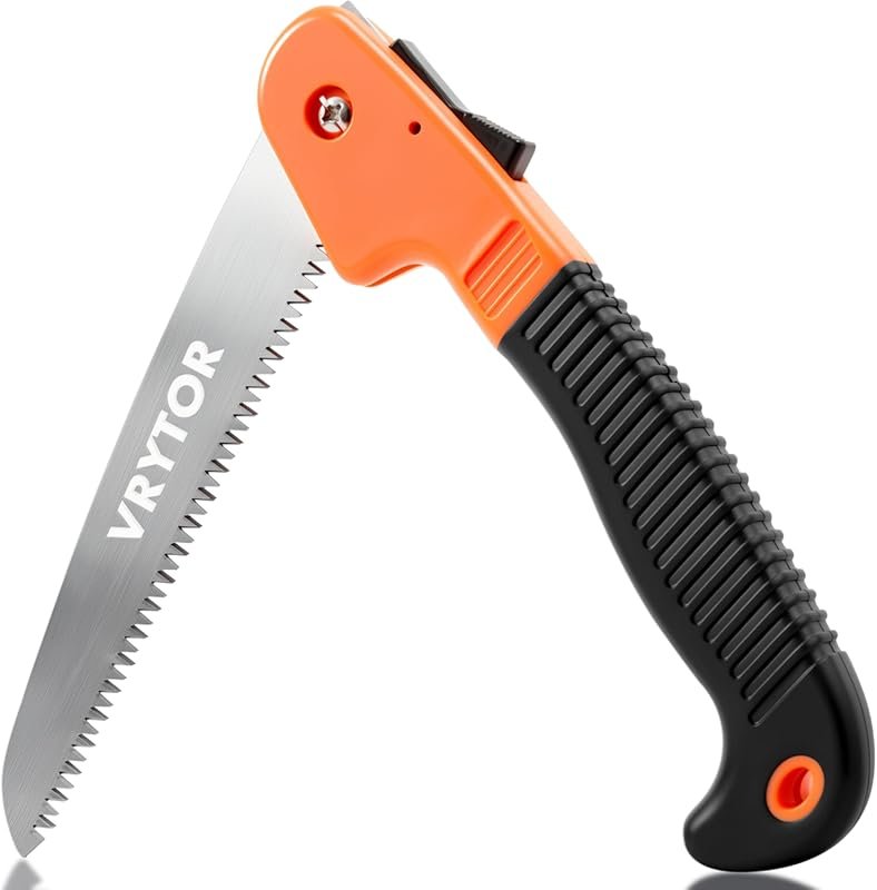 7-Inch Heavy Duty Folding Pruning Saw with Safety Hand Guard for Wood