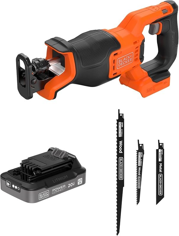 BLACK+DECKER 20V MAX Brushless Cordless Reciprocating Saw Kit with Bat