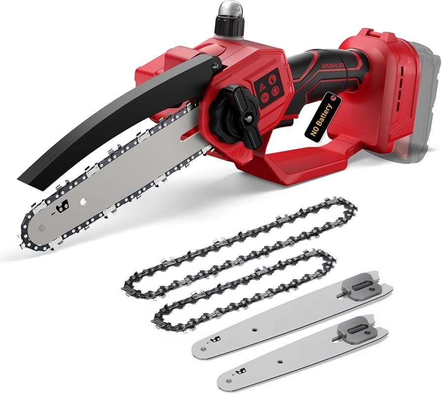 2-in-1 Cordless Mini Chainsaw for Milwaukee M18 Battery, 8-Inch/6-Inch