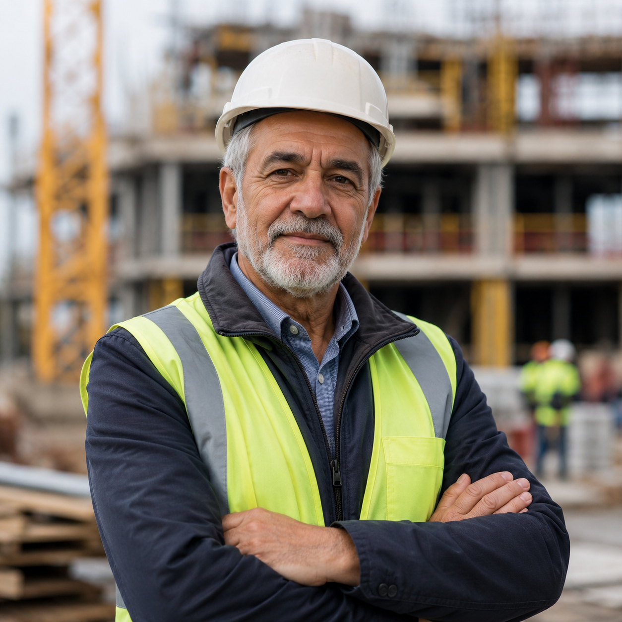 Adel Davan writer Profile Pic at construction site